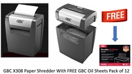 "FREE Oil Sheet Pack" | GBC X308 Paper Shredder | GBC Alpha Confetti Paper Shredder | GBC X312 Paper