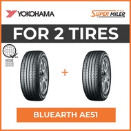 2pcs YOKOHAMA 205/60R16 AE51 BLUEARTH 92V Car Tires