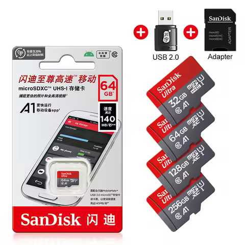 100% A1 micro sd Memory Card TFcard Original 32GB 64GB 128G 256G 512GB C10 U1 SDXC Flashcard Ultra A