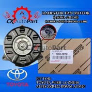 TOYOTA WISH 1.8 ZNE10 ALTIS ZZE122 IPSUM ACM20 2003-2008 RADIATOR FAN MOTOR 16363-28150 168000-7280 