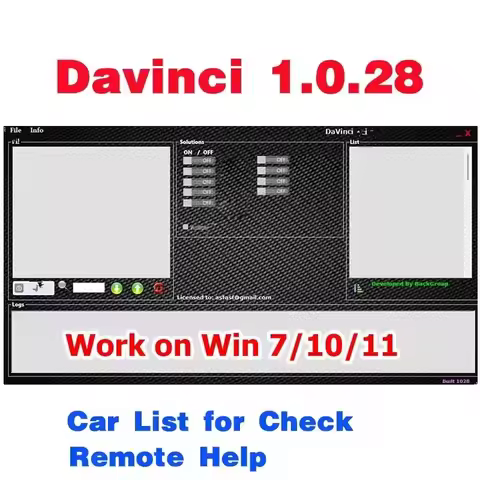 Best Davinci 1.0.28 ECU Chip Tuning Remapping Software Unlimited Activate Compatible with Win7/10/11