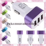 Car Adapter car charger CARGER 3 IN 1 PORT Plug/HP USB Casing Shell car chas Adapter - 3-slot car ch