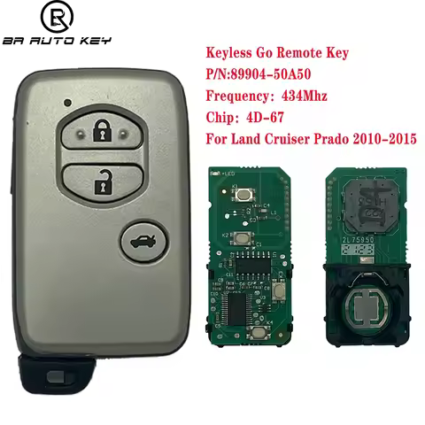 89904-60A50 2/3 Buttons Smart Remote Key for Toyota Land Cruiser Prado lc150 lc120 2010+ B74EA fsk43