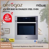 Mowe MW670S Smarthome, Wifi Built-in Stainless Steel Oven, Set timer for programmed cooking , alert notification when food is cooked, by Aerogaz