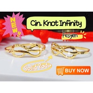 Wing Sing Cincin Knot Infinity Fesyen Tulen Emas 916 / 916 Gold Fashion Solid Ring