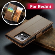 Leather Flip Cover for Xiaomi Redmi Note13 Note 13 Pro + Plus 4G 5G Magnetic Wallet Case Shockproof 