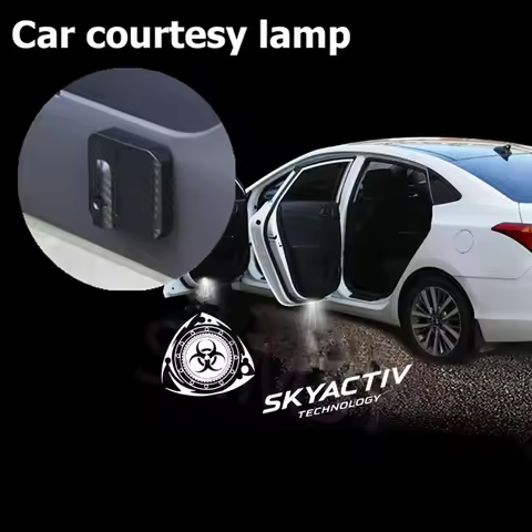 2Pcs Car Badge Door Welcome Light Projector Accessories For Mazda 3 Axela CX5 CX3 CX4 CX30 CX9 Atenz