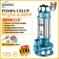 SANSO Submersible Pump for Clean Dirty Water WQD6-8-400W Pipe 1.5inch 220V Garden Water Pump Submers