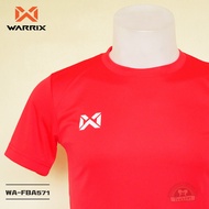 WARRIX เสื้อกีฬาสีล้วน เสื้อฟุตบอล WA-FBA571 / WA-FBA071 สีแดง RR วาริกซ์ วอริกซ์ ของแท้