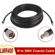 Extension Cable LMR400 Coaxial Cable SMA Male To N Male Pigtail Cable 15meters SMA Connector Wifi Antenna Cables for TP-link Huawei Router B310 B315 E5186 B593 B618 B818 ZTE MF-286