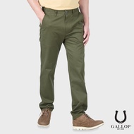 GALLOP : CHINO PANTS  กางเกงขายาว (ผ้าชิโน) รุ่น GL9007 สีเขียวขี้ม้าเข้ม / ราคาปรกติ 1690.-
