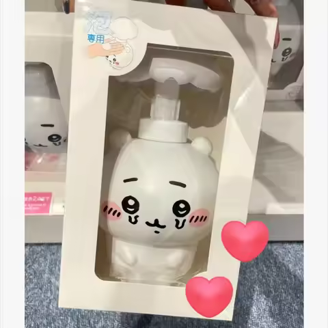 Chiikawa Mushroom Sanitizer Bottle Kawaii Hand Soap Dispenser Korean Cartoon Anime Friend Decor Bath