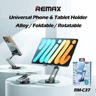 Remax RM-C37 Alloy Foldable Rotatable Universal Phone & Tablet Holder Dual-Rod Adjustable Stand
