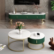 Hotel Coffee Table Slate Small Apartment Living Room B & B Round Household Coffee Table Audiovisual 