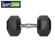ATHLETICO RUBBER HEXAGON DUMBBELL 30 LB
