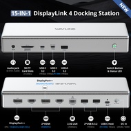 WAVLINK Global First DL7400 10K USB C DisplayLink Premium Docking Station 2xDisplayPort(1.4)&2xHDMI2