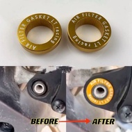 1SET 2PCS AIR FILTER COVER BUSH CNC FOR NVX155 V2 V3 / NMAX155 V2 YAMAHA NVX NMAX 155 SCREW NUT BOLT