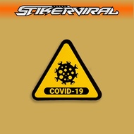 GRAFTAC STICKERS - COVID19 VIRUS - AESTHETIC LAPTOP STICKERS, ACCESSORIES hp, WATERPROOF, MOTIF, HEL