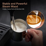 เครื่องทำกาแฟไฟฟ้า1450W พร้อมเครื่องชงกาแฟแบบความดันไอน้ำผงกาแฟแบบแคปซูลเข้มข้นอัตโนมัติในครัวเรือนแบบถังน้ำ