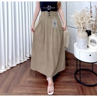 Corduroy Skirt Korean Style Loose Maxi Skirt Trendy Women's Skirt Pleated Maxi Skirt