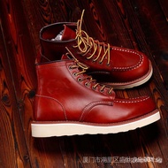 Red Wing 8875wing Cargo Boots/Genuine Leather Goodyear Men's Square Toe Paratrooper Boots HGLP