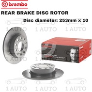 GENUINE BREMBO REAR BRAKE DISC ROTOR VW JETTA 1.4 TSI (CKD) VW GOLF MK6 1.4 TSI VW BEETLE 1.2 TSI SC