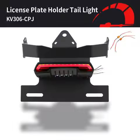 FIT For VULCAN S 650 Vulcan Cafe Fender Eliminator Registration License Plate Holder LED Tail Light 