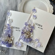 Wedding Vow Card Vow Book Purple Blue Vow Manifesto Book Engagement Simple Niche High-End Resignatio