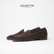 JULIETTA - Belgian Loafer Suede : Brown (Unlined)