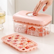 [2558 People Praise] Push Type Ice Tray Mold Household Homemade Frozen Ice Cube Mold Ice Box Double-