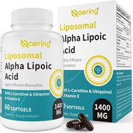 Liposomal Alpha Lipoic Acid 1400mg Softgels, ALA Supplement with L-Carnitine 1000mg, Ubiquinol (Acti