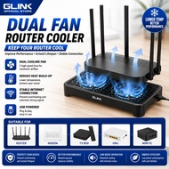 Router Cooling Fan Dual USB Cooling Pad Heat Dissipation Stand for WiFi Router Modem ONU TV Box Gami
