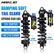 Nanlio Rear Coil Shock 190/210/230mm – Dual Damping MTB Suspension for Downhill & Trail Bikes, Adjus