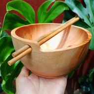 mangkok kayu mangkok ramen mangkok korea mangkok mie 15 cm set sumpit