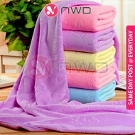 《 𝗠𝗜𝗖𝗥𝗢𝗙𝗜𝗕𝗘𝗥 》70x140 CM Super Soft Bath Towel Quick Drying Fabric Microfiber Tuala Mandi 浴巾 NWD