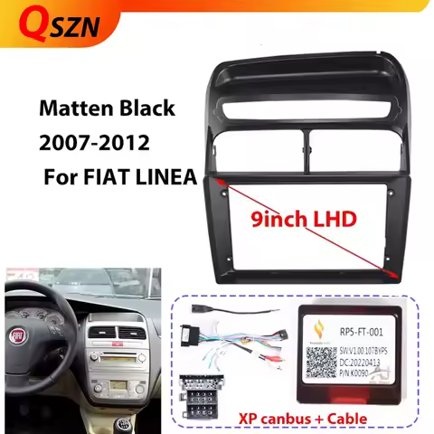 QSZN 9Inch Car Radio FIT For Fiat Grande Punto Linea 2007-2012 Frame Cable GPS Mp5 ABS PC Plastic Fa