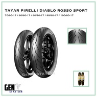 Tayar Pirelli Diablo Rosso Sport 70/90-17 80/90-17 90/80-17