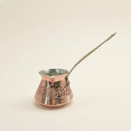 Copper Cezve Tin Lined Interior Cezve Ibrik Pouring Spout Long Handle Coffee Pot Compact Rounded