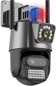 9MP Three Lens WIFI IP Camera 4K HD Dual Screen PTZ Camera Auto Tracking Security CCTV Camera 4MP P2