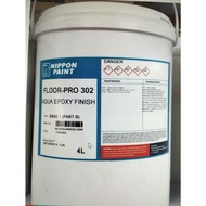 NIPPON FLOOR-PRO 302 AQUA EPOXY  WHITE PAINT $93 WITH HADENER=4L+1L (ALL COLOUR AVAILABLE BUT MIXED 