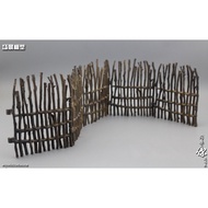 Scene Model Wooden Fence1/6Soldier Mini Accessories OB Doll3A Garden Landscaping Potted Plants Fence