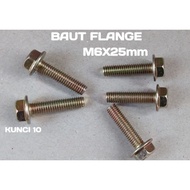 FLANGE BOLT HAT BOLT M6X25MM / 2.5CM KEY 10
