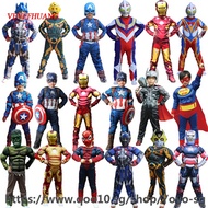 Christmas Boys Muscle Super Hero Captain America Costume SpiderMan Hulk Batman Avengers Costumes Cos