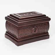 Fu Anxiang Urn Box Solid Wood Ebony Male Female Longevity Box Log Small Coffin Funeral Supplies 3.9