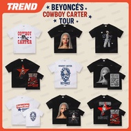 BEYONCE 2025 COWBOY CARTER TOUR MERCH Cotton T-shirt Plus Size Street Vintage Loose Printed Short Sl