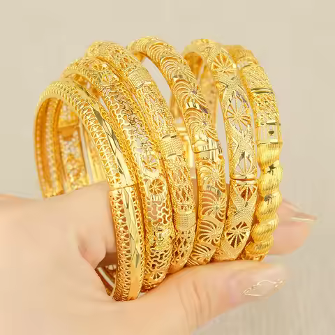 9999 gold Dubai hollowed-out bracelet jewelry, Arabian, Middle East, Africa, Ethiopia, moon embroide