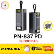Pineng PN-837PD (20000 mAh) Powerbank Built in Cables, Quick Charge 130W also for Charging Laptop