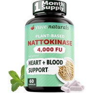 Yuve Nattokinase 4000 FU, Nattokinase Supplement for Cardiovascular Health Support - Natural Blood T
