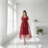 Real Pic 2in1 GRICIA Christmas Midi Dress - 3 Sizes ML XL - Premium Inner + Outer Dress Collection -