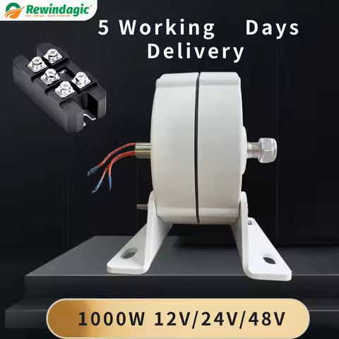 Low Speed 600RPM 1000W12V 24V 48V 3 Phase Gearlessermanent Magnet Generator AC Alt Pernators For Win
